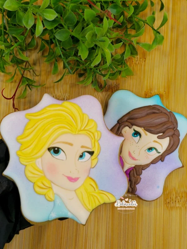 Rostos de personagens, trabalho real da Bibiscoitos